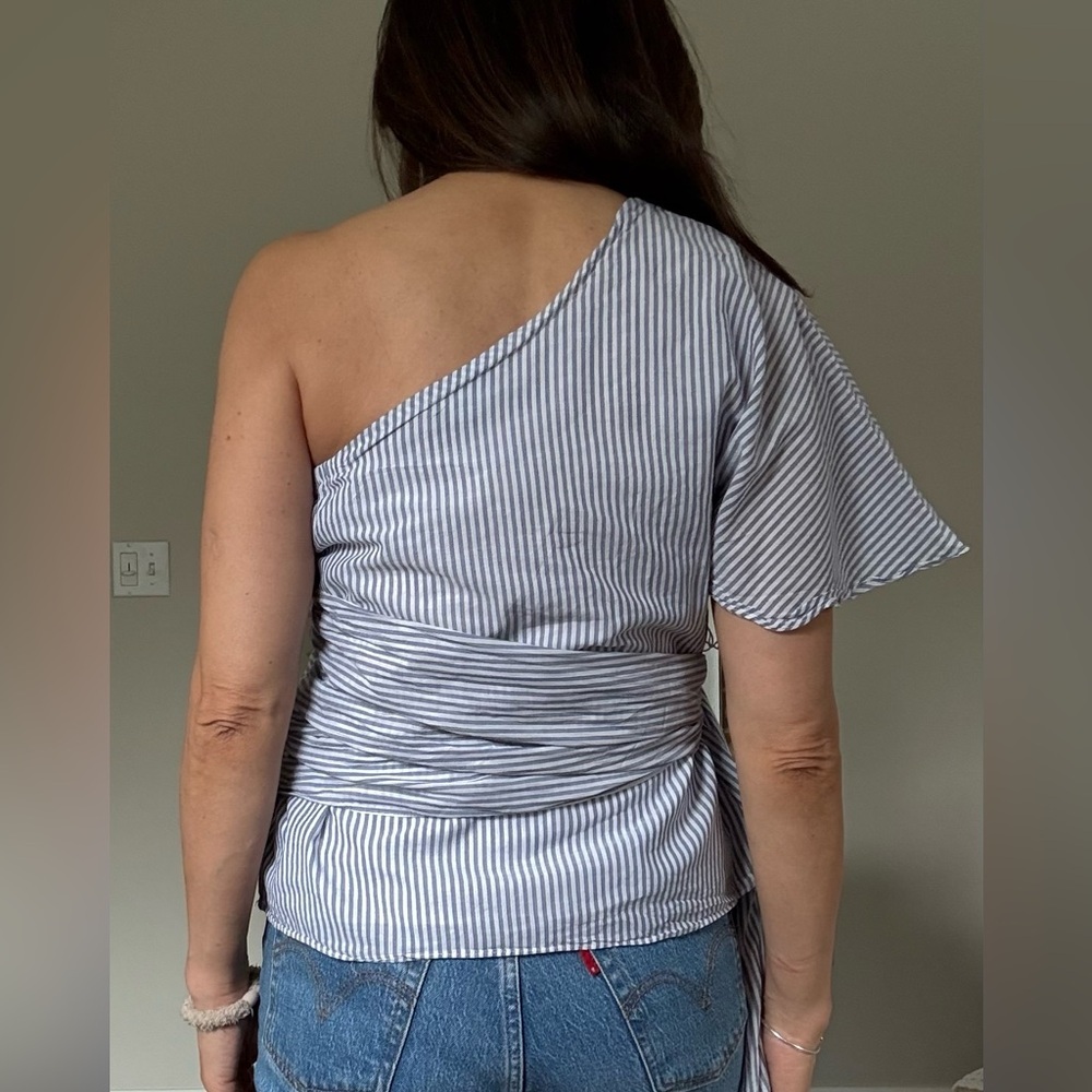 1 State Off The Shoulder Striped Top - Picture 4 of 9